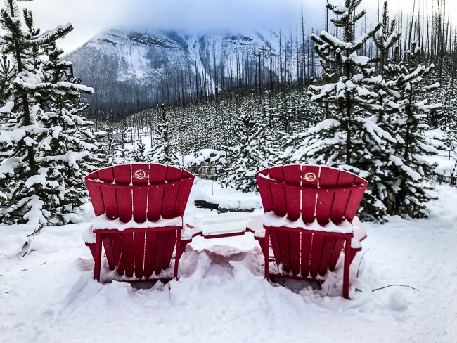Banff Winter- Kootenay, Red Chairs