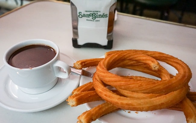 Where to eat in Madrid Chocolate and Churros