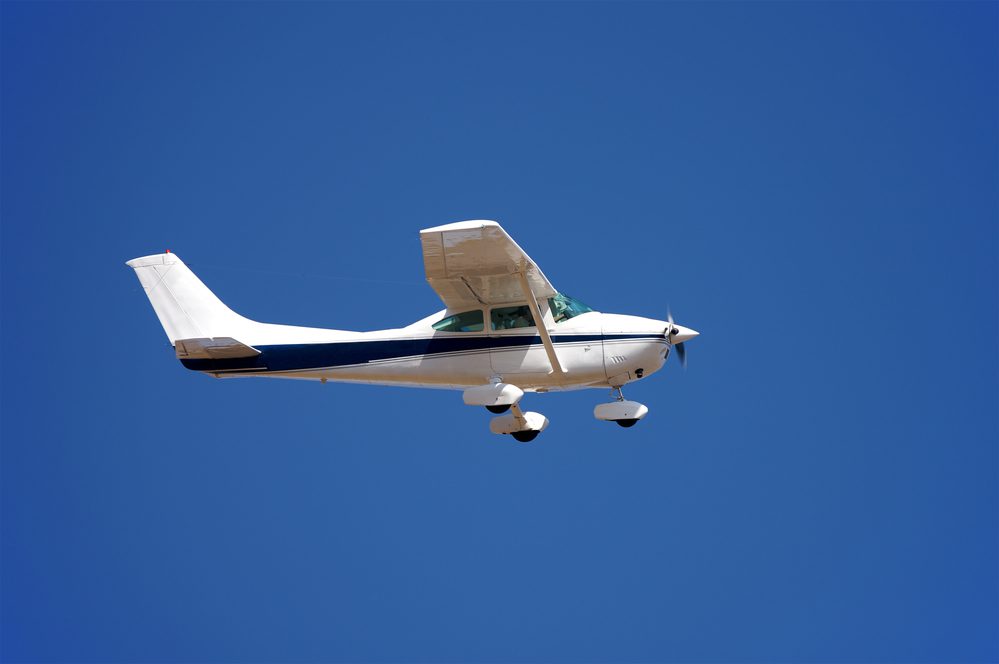 Small airplane Flying