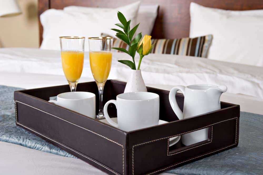 Hotel Room Breakfast in bed