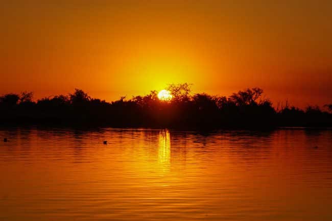 Okavango Delta Botswana Sunset