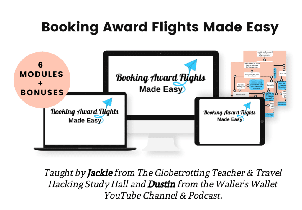 Booking Award Flights Made Easy Digital Course Mock up