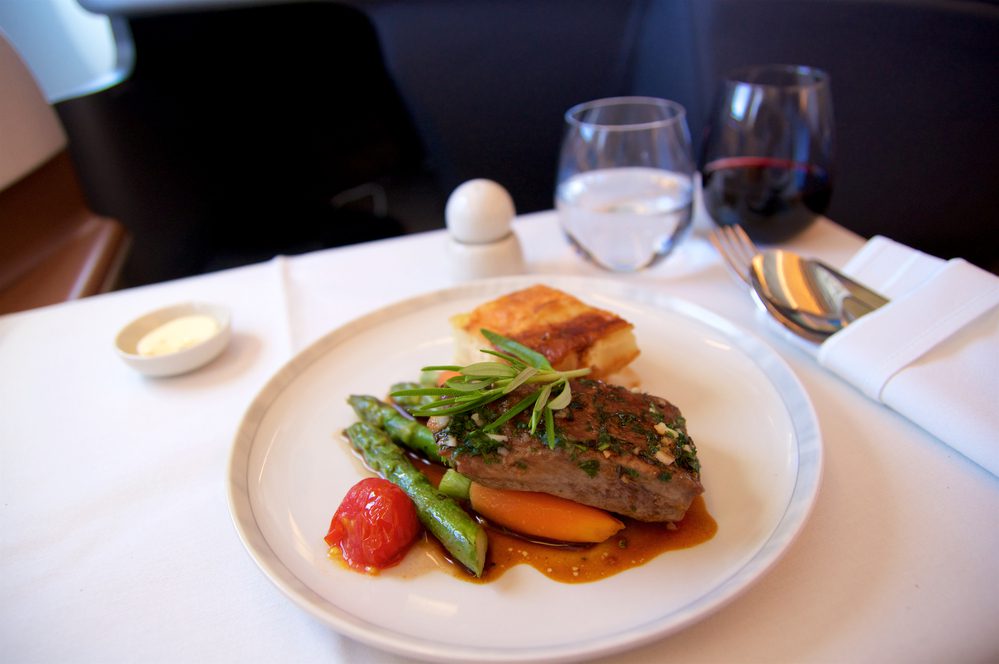 Singapore Airlines Business Class Meal