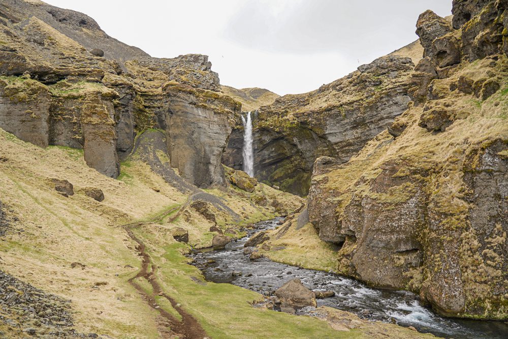 Southern Iceland Kvernufoss Waterfall