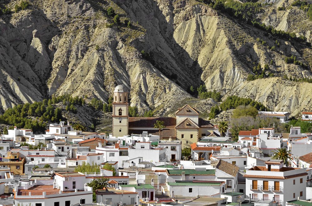 Alcolea, Small village in the Alpujarra, Almeria, Spain, mountains in the background