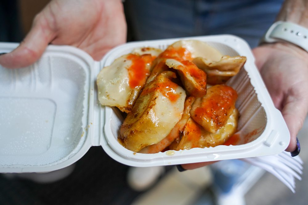 Fried Dumplings from Fried Dumpling on Mosco Street in Chinatown NYC