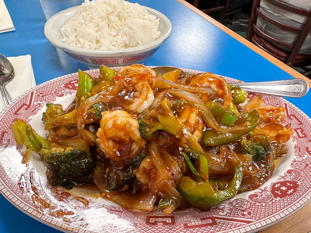 Wo Hop Chinatown NYC Shrimp in garlic sauce