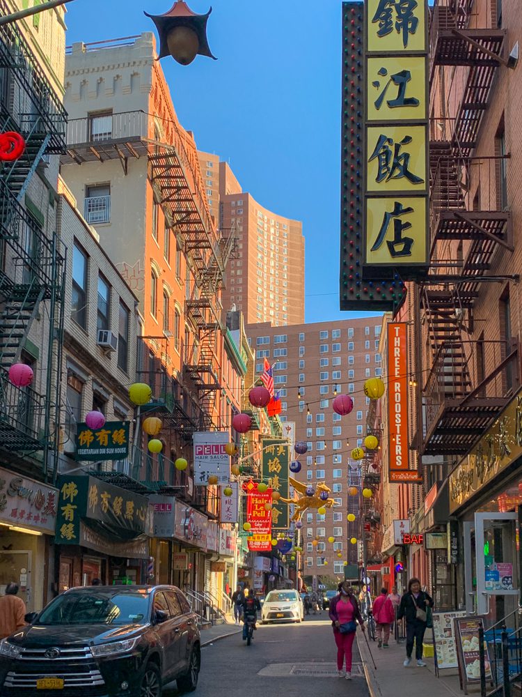 Pell Street Chinatown NYC during the day
